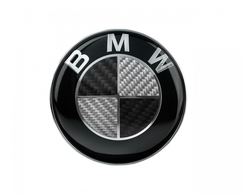 Эмблема BE-009 (Ø82мм) (серо-черный) BMW