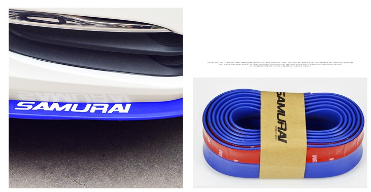 Резина  SAMURAI для отделки бампера авто синяя 2,5м*5,5 см