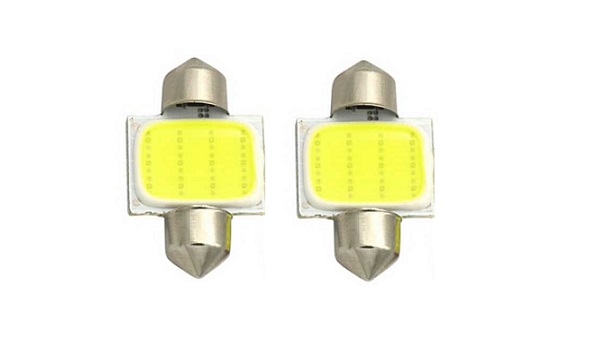 Светодиодные лампочки внутрисалонные универсальные 31SJ-COB-W (2 шт)