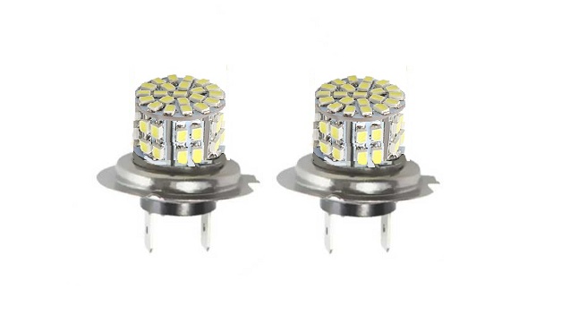 Светодиодные лампочки в туманки Н7-1250-w (50 диодов)