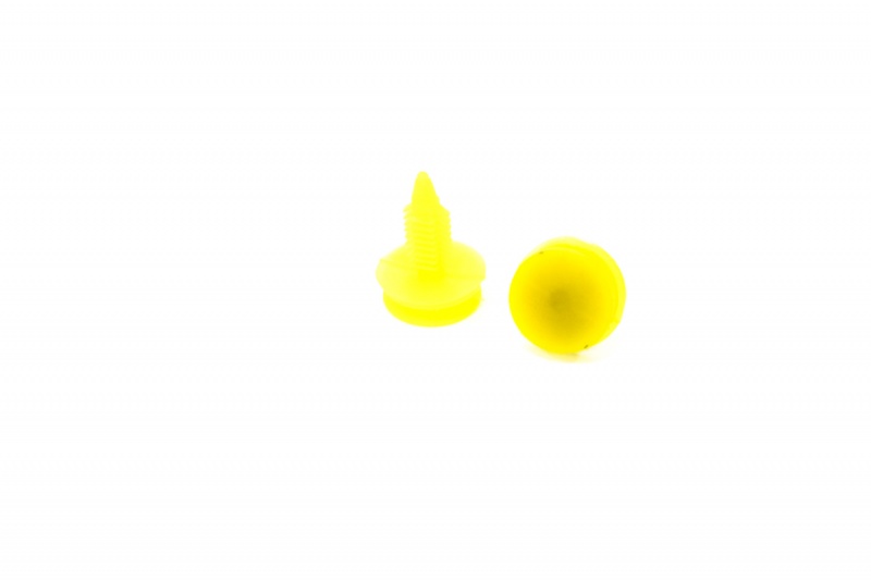 Клипсы автомобильные К-052 (100шт) (h-2,2 см., ø 17мм) желтые