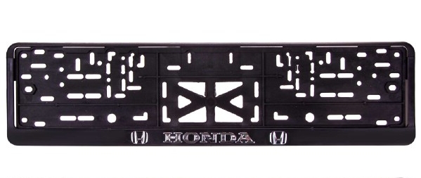 Рамка номера двухсоставная пластмассовая (рельеф/хром) с надписью HONDA (1 шт)