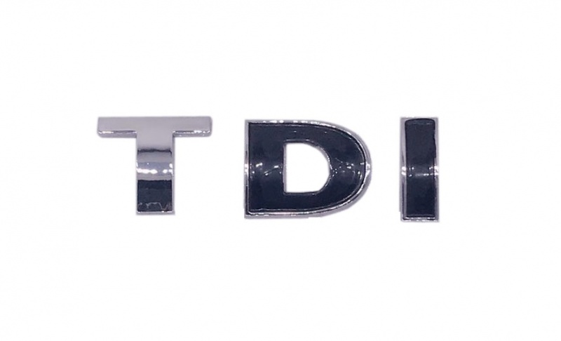 Надпись TDI хром-черный  EBL-022A (106)