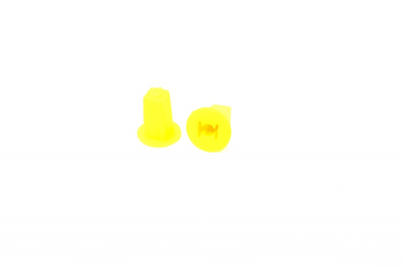Клипсы автомобильные К-103 (100шт) (h-2 см., ø 16мм) желтая