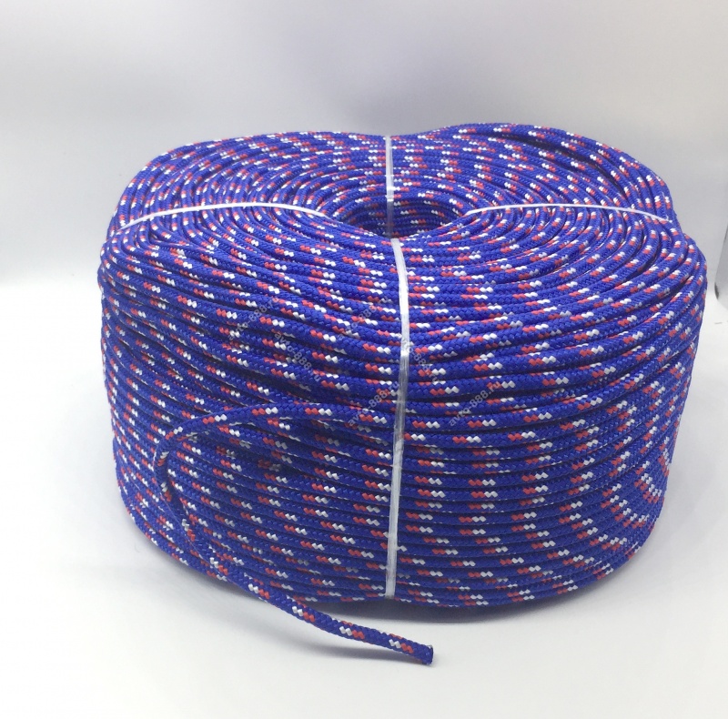 Веревка ( шнур) плетеная 5мм, синяя  (1M)