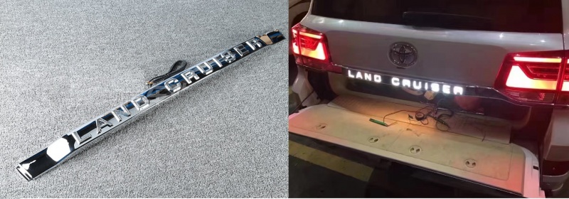 Накладка на багажник с подсветкой LED LAND CRUISER 200 2017г.