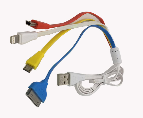USB шнур (4 выхода) АР-3007 разноцветный