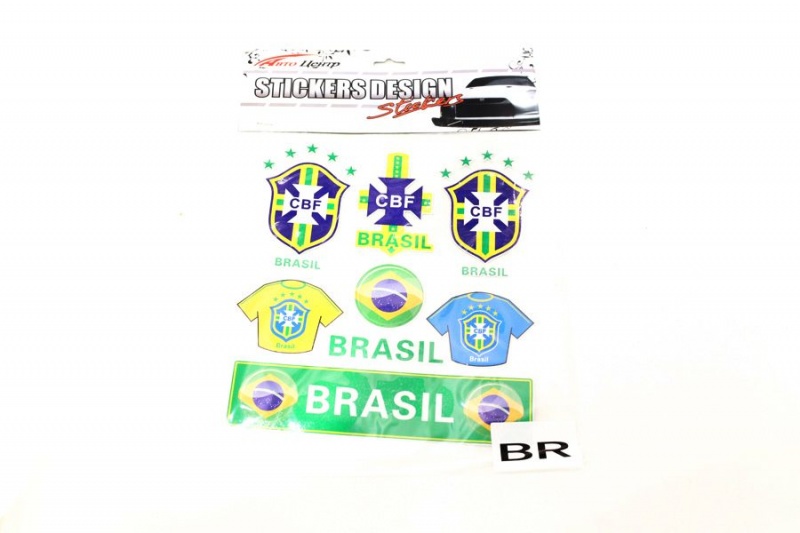 Набор наклеек национальный футбол Бразилии BR