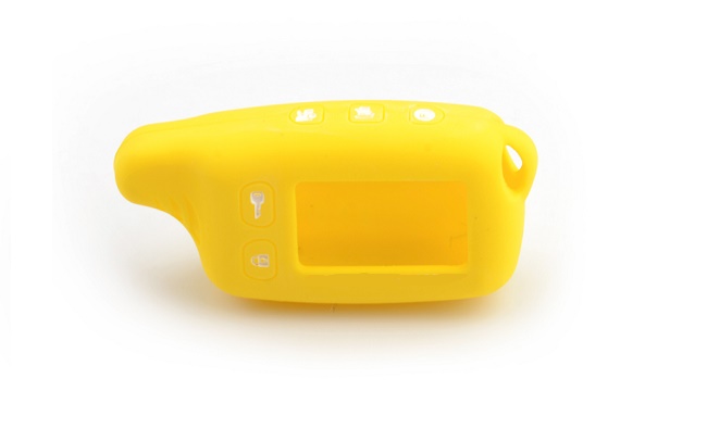 Чехол на пульт сигнализации резиновый желтый  TW-9010/9020/9030