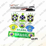 Набор наклеек национальный футбол Бразилии BR