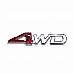 Надпись 4WD хром-красный TL-040 (88)