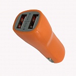 USB переходник в прикуриватель (2 port) АР-3008 оранжевый