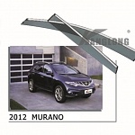 Ветровики оригинальные NISSAN MURANO 2012 (хром)